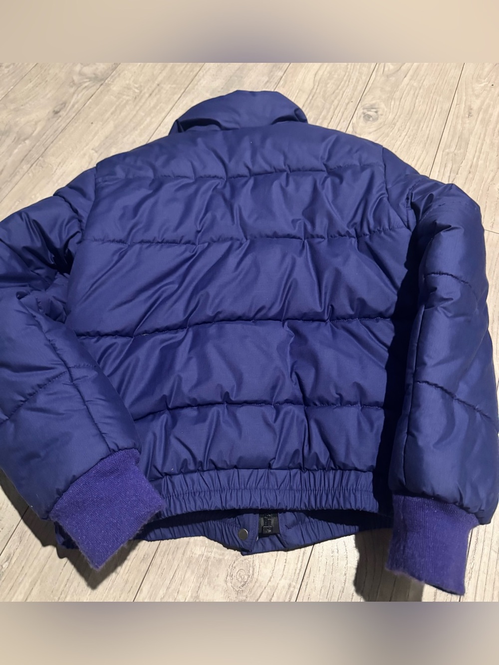The North Face Navy Blue Puffer Coat *not shiny - Picture 6 of 10